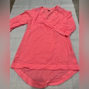 [L]Vero Moda Coral Ronia 3/4 Sleeves Tunic Mix WMN V-Neck Top